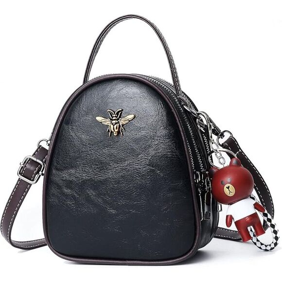 Women Black Imported Faux Leather Stylish Small Crossbody Shoulder Bags